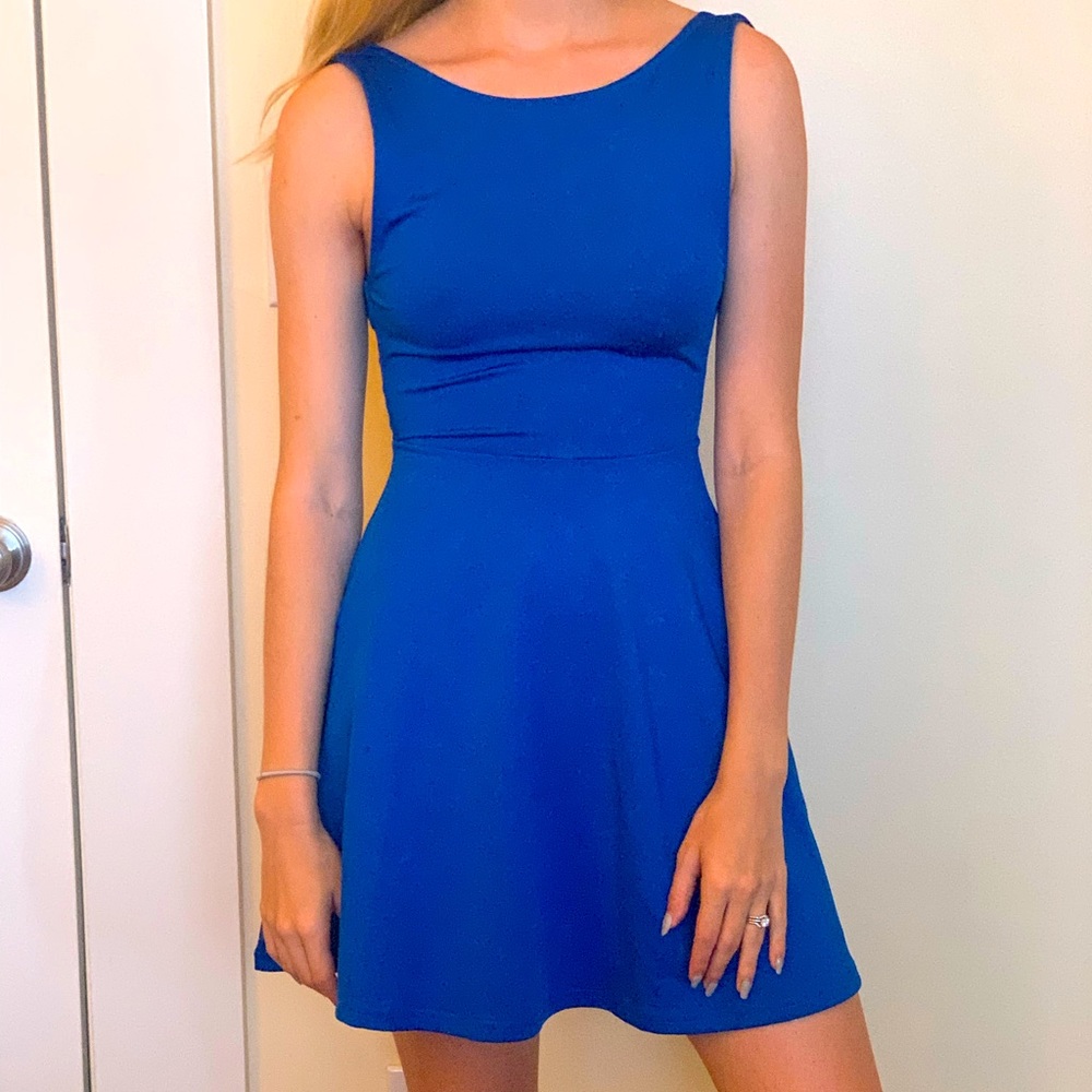 Nylon low back mini dress